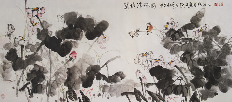 荷塘清趣图 2014年 190x80cm_副本.jpg